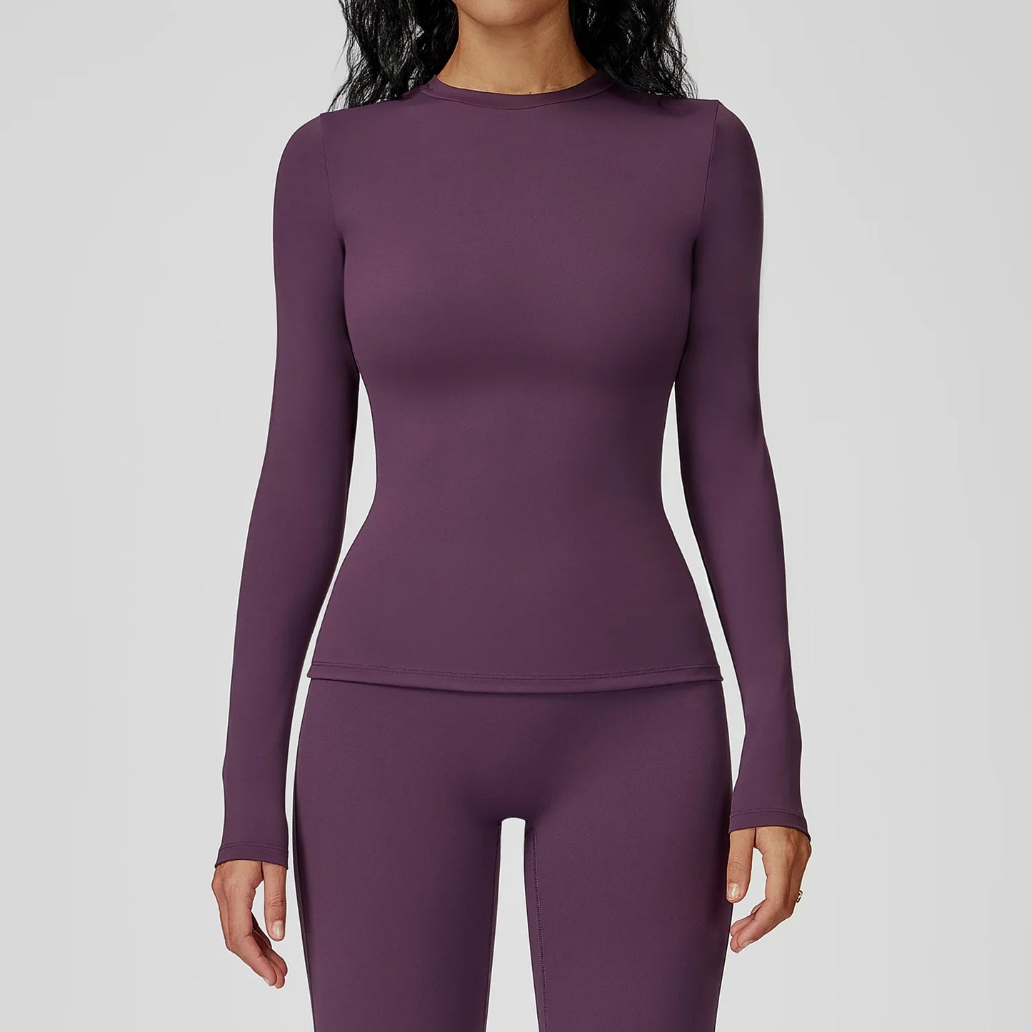 JUREN Yoga Shirts For Women Long Sleeve Fitness Running Push Up Gym Shirts Female Workout Breathable High Elastic Sports Top