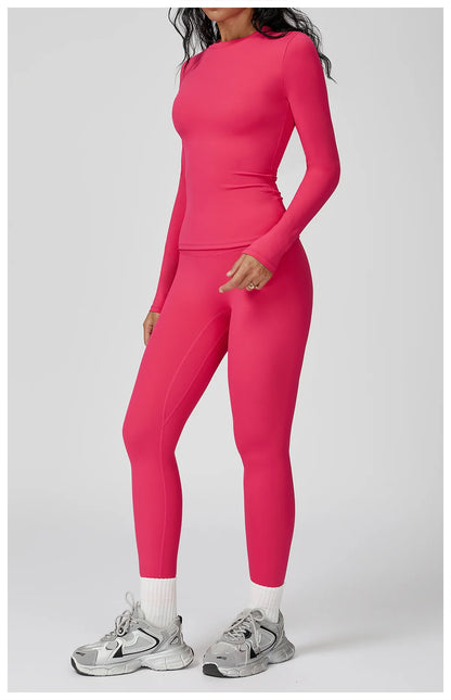 Yoga Shirts Women Long Sleeve Fitness Running Gym Clothes Workout Dry Fit Breathable Slim Fit High Elastic Sport Top Women's Top