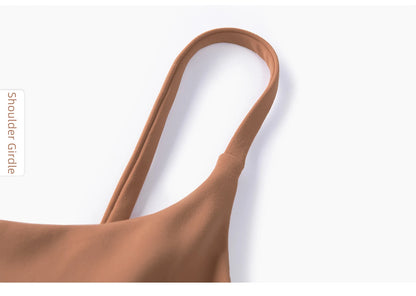 2024 New Solid Color Suspenders Yoga Fitness Naked Feel Sport Bra Gym Vest Quick Dry Breathable Running Vest Gym Wear