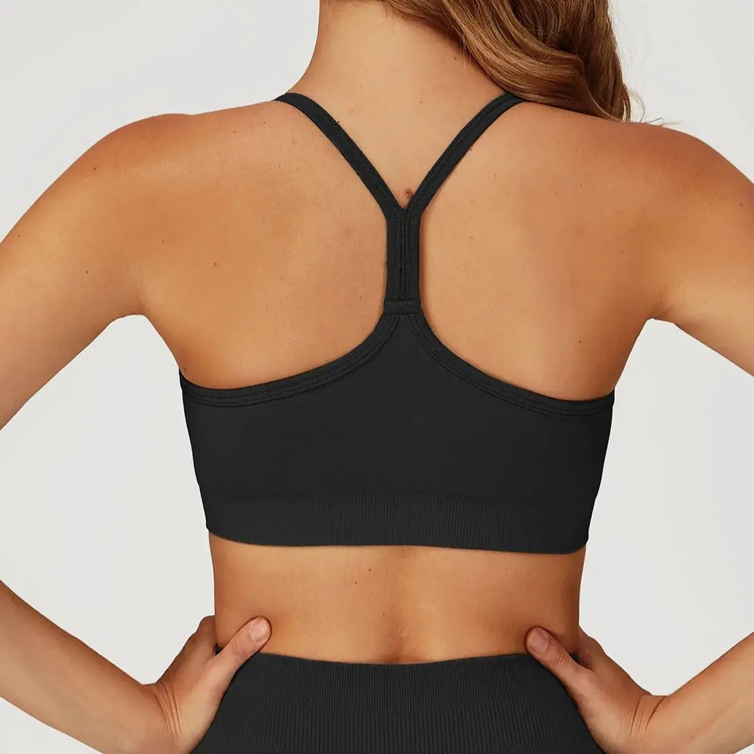 Seamless Women Yoga Bra Beautiful Back Tank Top Push Up Running Sport Bra Women Breathable Fitness Solid Color Underwea Crop Top