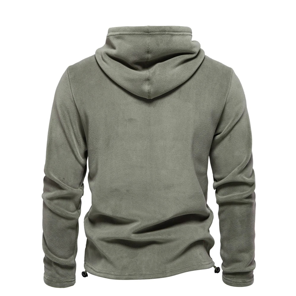 AIOPESON Brand Quality Thicken Warm Fleece Jacket for Men Zipper Neck Pullover Men's Sweatshirt Soft Shell Mens Jacket