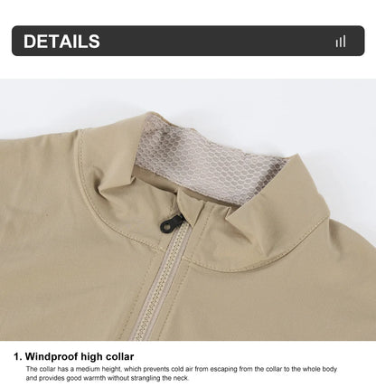 HISERWA Men Cycling Jacket Windproof Waterproof Lightweight Long Sleeve Mountain Bike Jacket Motorcycle Jacket Cycling Clothing