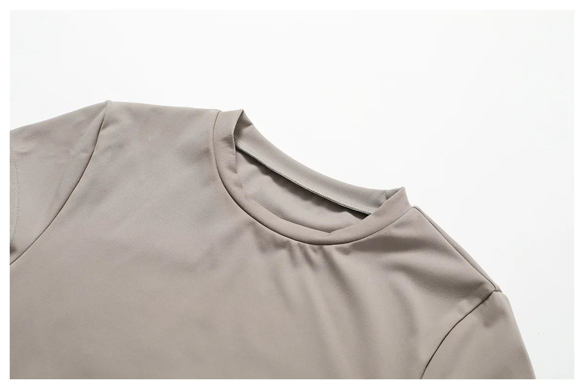 Hearuisavy Casual T-shirt Female Fitness Gym Top Yoga Clothing Sports Short-Sleeved Shirt Women Quick-Dry Workout Shirt Women