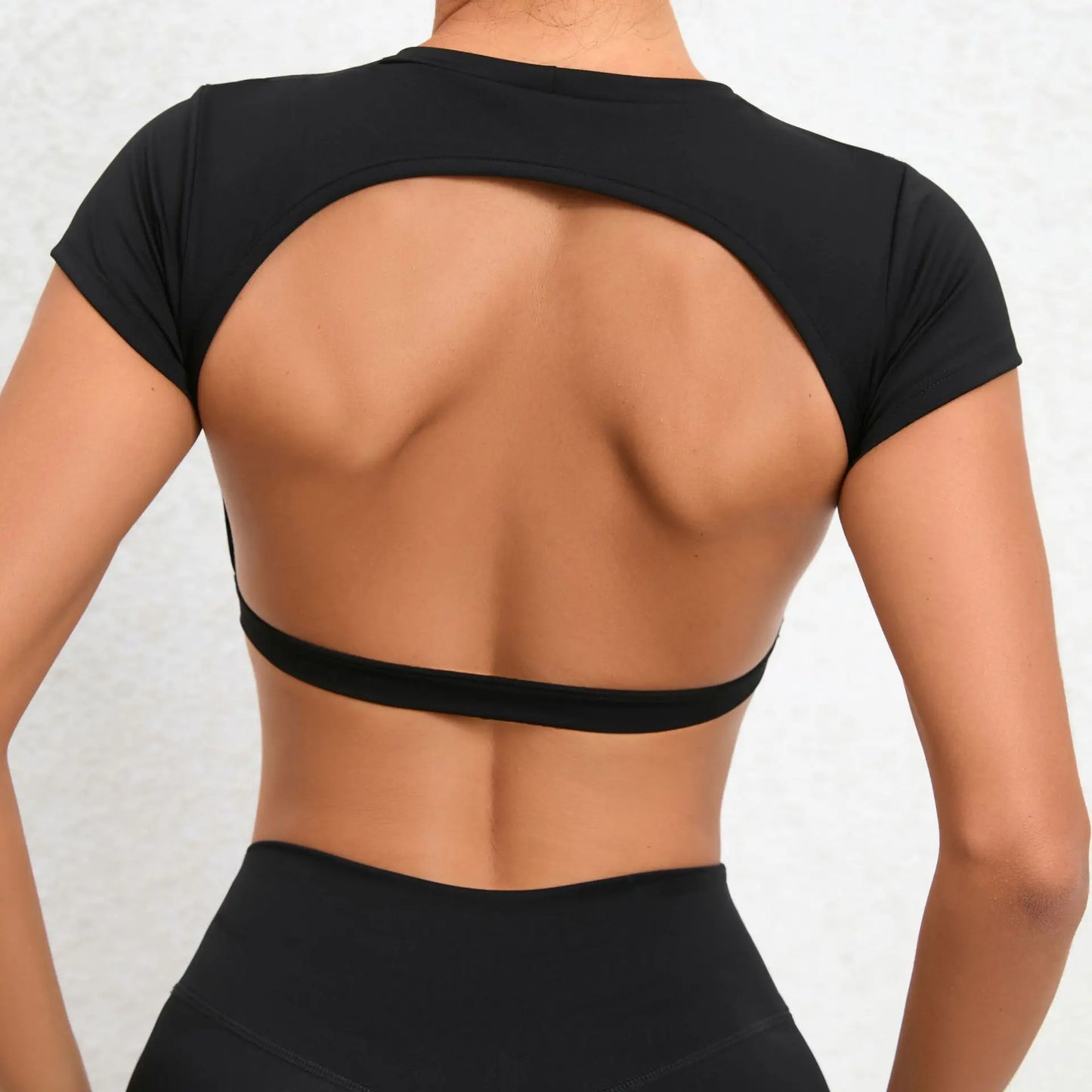 Hearuisavy Customizable Sports Shirts Workout Sportswear Backless Yoga Clothing Chest Pads Sport Crop Tops Gym Top Women