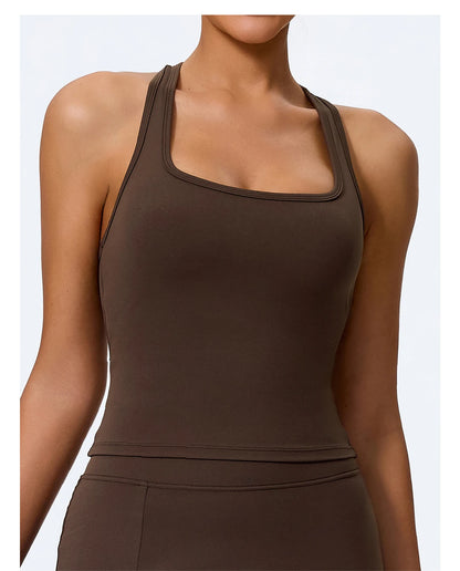 Hearuisavy Shockproof Yoga Vest Running Gym Tank Top Women Fitness Quick-Dry Workout Vest Female Sports Sleeveless Top Women