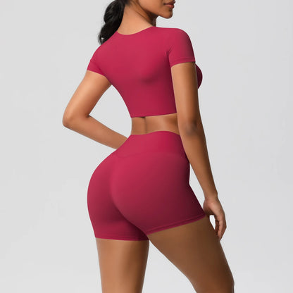 Workout Sportswear 2Pcs Piece Female Women Active Wear Sports Tank Top Women Gym Workout Leggins Booty Bum Leggins